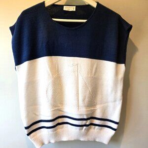 Indian Harbour Sailboat Pullover Sleeveless Knit Sweater Large